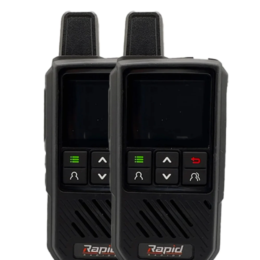 2 Black Silicone Rapid Radios Cases